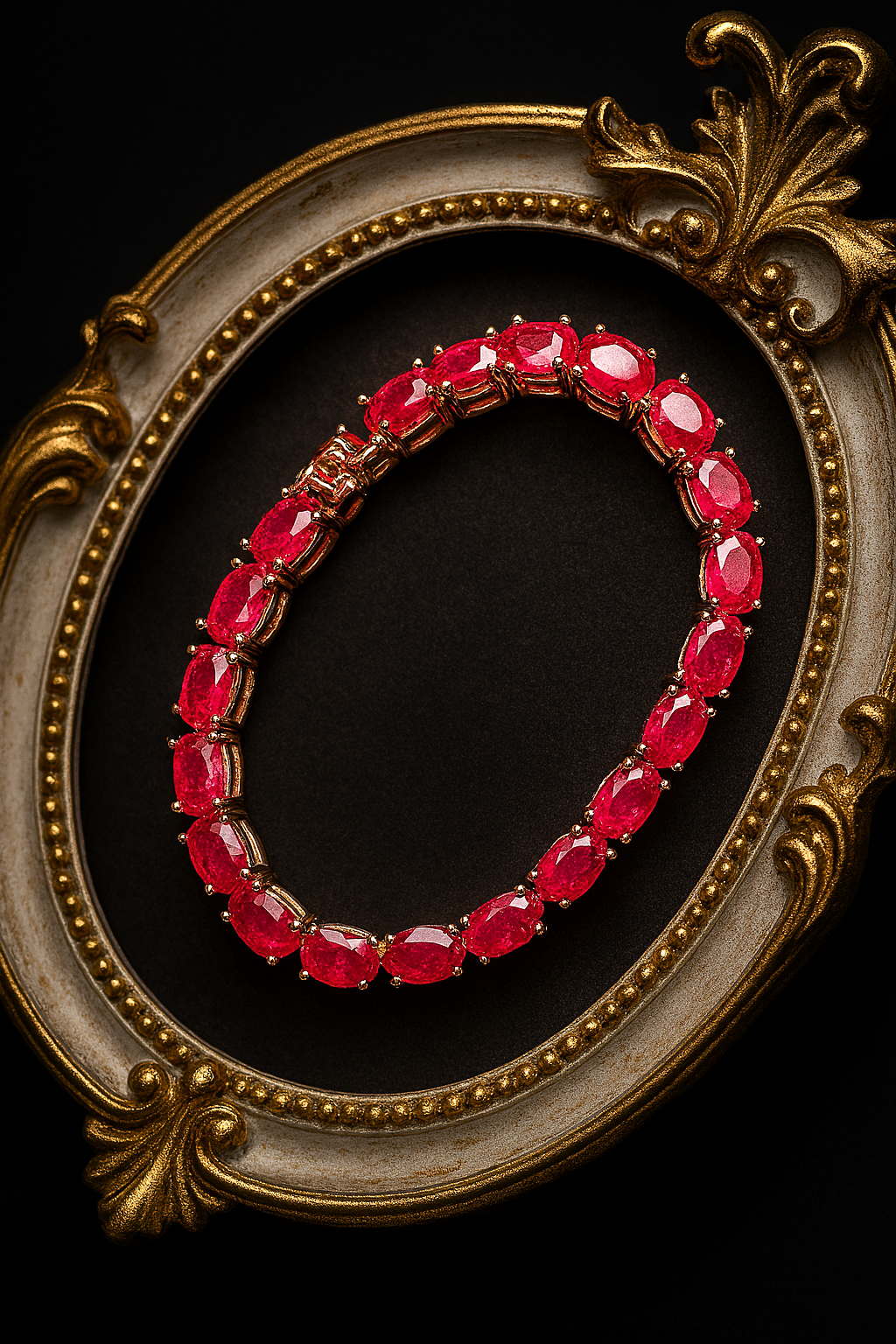 Certified Natural Ruby Bracelet – S925 Rose Gold