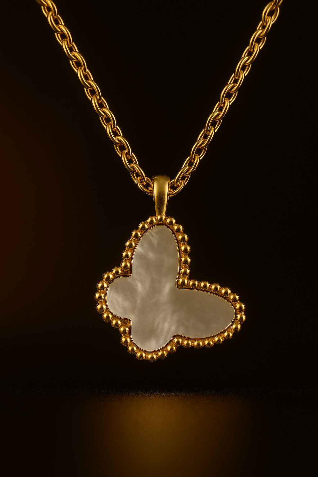 18K gold (AU750) Butterfly Necklace – Timeless Elegance